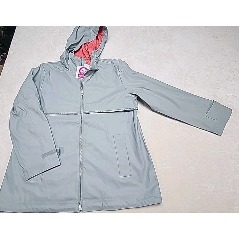 NWT Girly‎ Girl Originals Rain Jacket Gray Xl